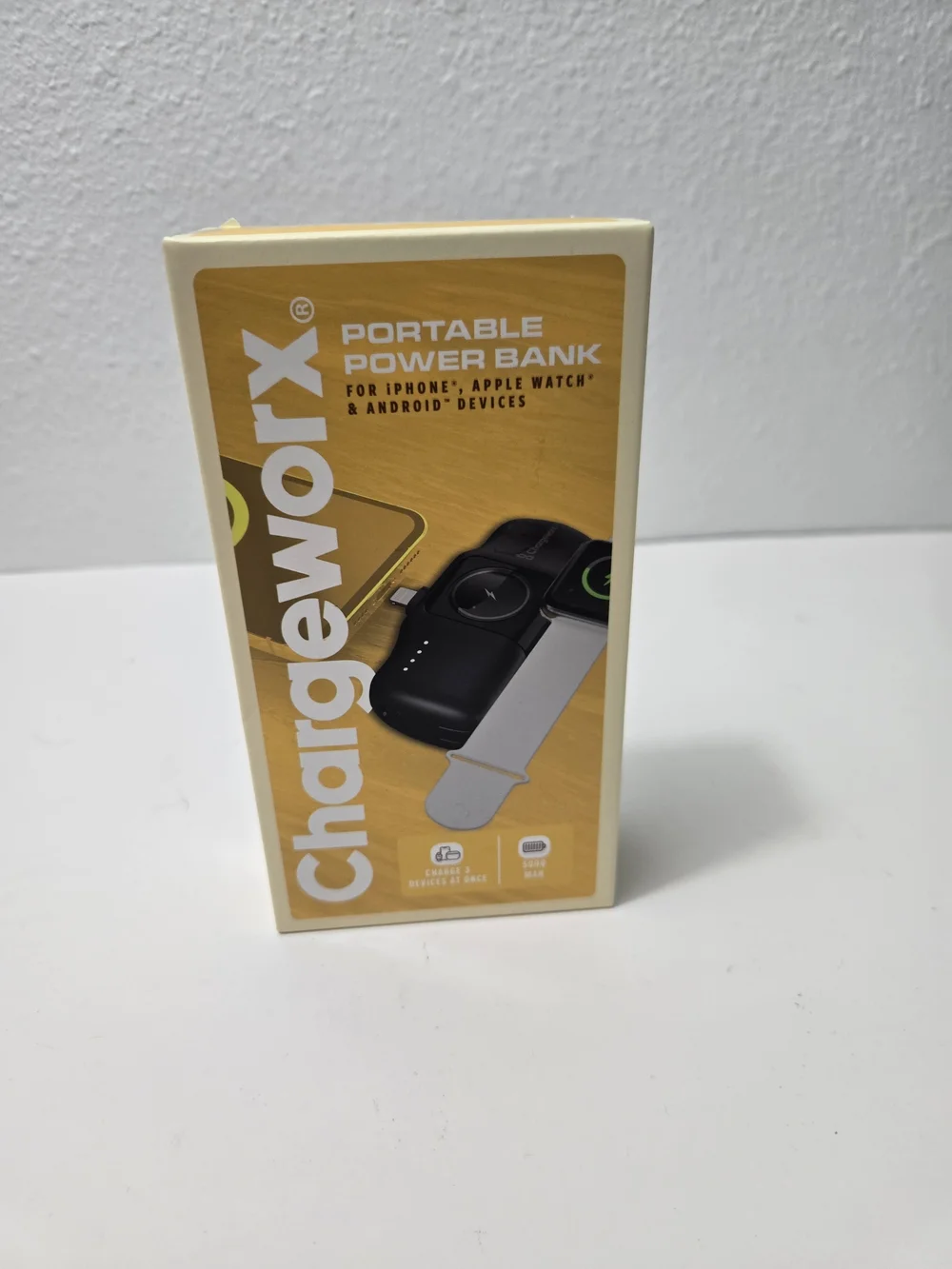Chargeworx Portable Power Bank for iPhone, Apple Watch & Android - Yellow